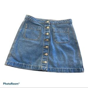 Brandy Melville Cotton Blue Denim Mini Skirt M